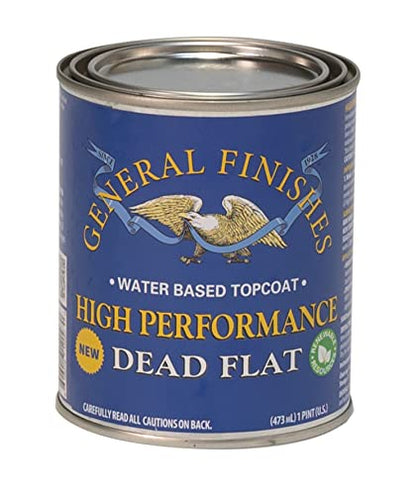General Finishes High Performance Water Based Topcoat, 1 Pint, Dead Flat - color: Dead Flat, size: 1 Pint