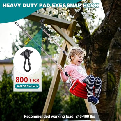 304 Stainless Steel Pad Eye Snap Hooks, 800LBS Heavy Duty Ceiling Hook, M6 | Black Hanging Kit with Locking Carabiner, Pad Plate Hooks for Hammock, Chair Swing, Plant,Sun Shade Sail, Marine Boat, Yoga - color: Black Square, size: M6