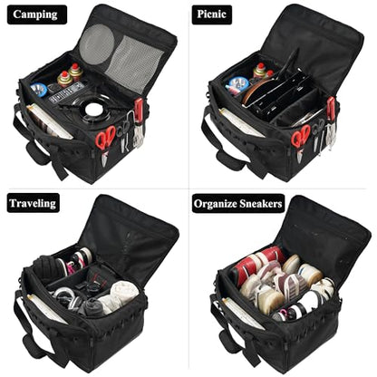 COOZMENT 35L Camping Bag,Tactical Duffle Bag with Waterproof Bottom,Shoe Bag for Travel/Outdoor with 3 Adjustable Dividers,Picnic Camping Organizer,Multi-functional Duffel Bag for Camping/Sports/GYM - style: Standard Style