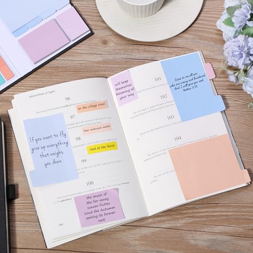 Mr. Pen- Sticky Notes Set, 410 Pack, Ruled | Dotted & Blank Notes with 150 Index Tabs, Divider Sticky Pads for Bible Study, Office, School, Planning - color: Pastel Macaron, size: 1 Set