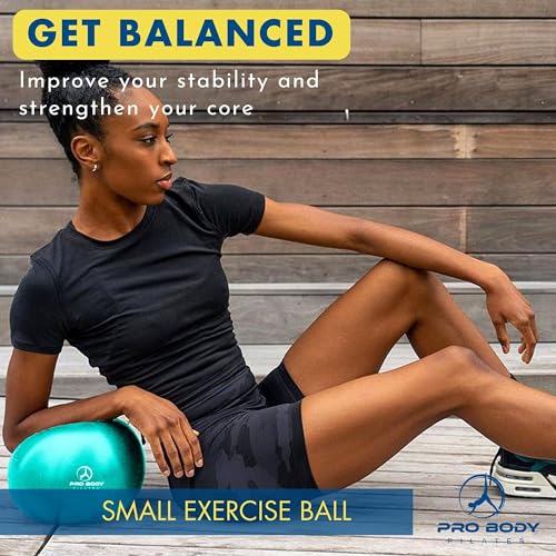 ProBody Pilates Ball Small — 9 Inch Small Yoga Ball - color: Turquoise