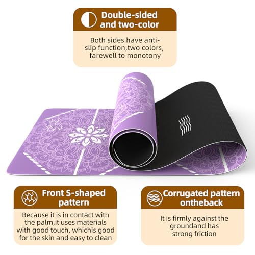 FOLAI Extra Thick Yoga Mat 6mm - color: body line purple