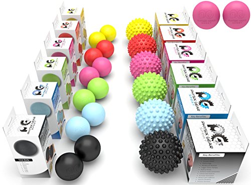 Lacrosse Balls - Foot Massage Ball, Deep Tissue Myofascial Release Massage Balls for Trigger Points, Plantar Fasciitis, Tight Muscles, Neck, Back, Yoga, Workout, Stress Relief (Pink, 2 Balls) - color: Pink (2 Pack Lacrosse)