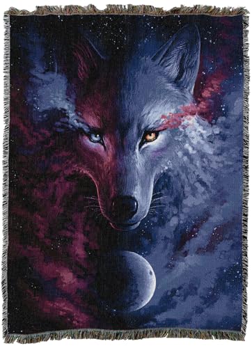 Pure Country Weavers Where Light and Dark Meet Blanket by Jonas Jödicke - Gift Tapestry Throw Woven from Cotton - Made in The USA (60X80) - color: Where Light and Dark Meet, size: 60x80