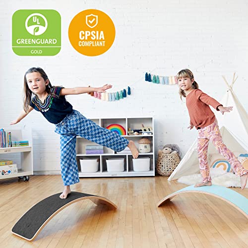 ECR4Kids Balance Board, Montessori Toy, Black - color: Black