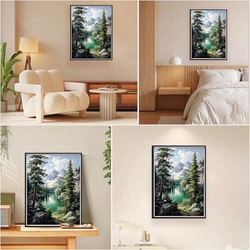 EOBROMD Paint by Numbers Kits for Adults Landscape Mountain, DIY Kits Crafts for Beginner, Painting Adults, Oil Paint by Numbers for Home Decor Gift 16x20inch(Without Frame) - color: 08-Mountain
