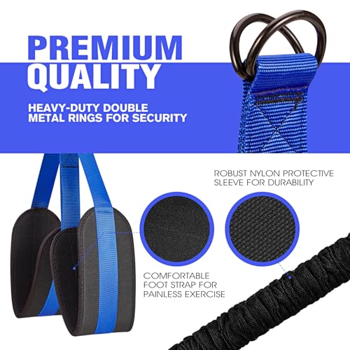 Ayombo Pull Up Assistance Bands, Resistance Bands for Pull Up Bar Workout, Adjustable Heavy Duty Pull Up Assist Equipment with 4 Assistance Bands, Home Gym Fitness Exercise Strength Training - color: Blue