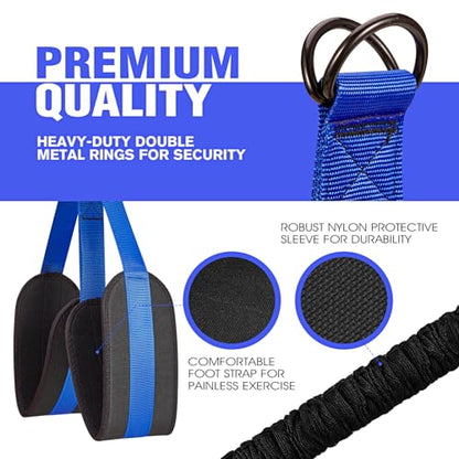 Ayombo Pull Up Assistance Bands, Resistance Bands for Pull Up Bar Workout, Adjustable Heavy Duty Pull Up Assist Equipment with 4 Assistance Bands, Home Gym Fitness Exercise Strength Training - color: Blue