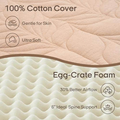 ZonLi Japanese Floor Mattress Futon Mattress Full Size 6 Inch Thick - color: Coffee, size: Full (75"L x 54"W x 6"Th)