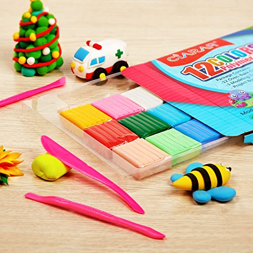 CiaraQ Polymer Clay Kit, Mini Modeling Clay Set | for Kids/Beginners/ Artist, 12 colors - color: 12 Colors
