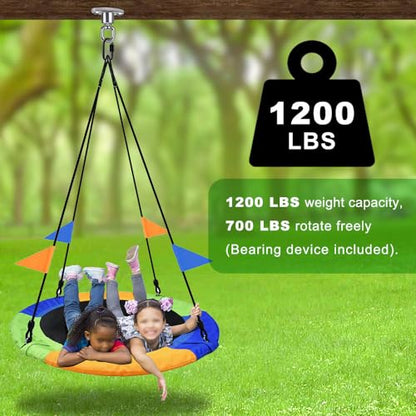 SELEWARE Tire Swing Swivel Hanger, Heavy Duty Swing Hook, 1200 LB Capacity - color: Ball Bearing Swing Hangers, 2 Pack