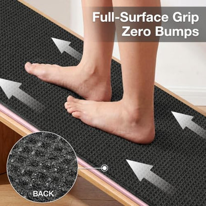Hot Yoga Mat Towel, Non-Slip Grip Microfiber 24x72in - color: Black, size: 24 inch X 72 inch