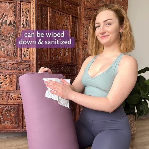 Hugger Mugger Standard Yoga Bolster - Firm, Supportive, Handmade, Durable - color: EZ Clean Taupe