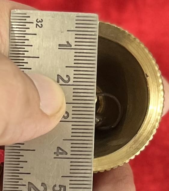 Indian Consigners Hand Bell Loud Brass Call Bells 3 Inches Altar Pendulam Use (Om Gold) - color: Om Gold