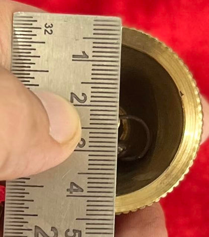 Indian Consigners Hand Bell Loud Brass Call Bells 3 Inches Altar Pendulam Use (Om Gold) - color: Om Gold