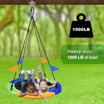 SELEWARE 2 Pack Tire Swing Swivel Hanger with Bearing Heavy Duty Swivel - color: Bearing Swing Hangers, 2 Pack