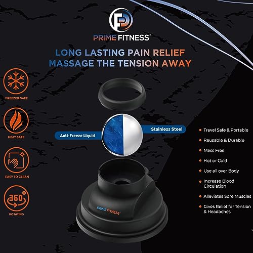 PRIME Fitness wall Mounted Massage Ball | Cold Therapy | wall Mounted Back Massager | cryo Stick | Relieve Muscle Pain (360 Wall Massager) - color: 360 Wall Massager