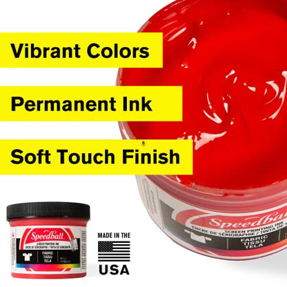 Speedball Fabric Screen Printing Ink, 8-Ounce, Yellow for T-Shirt and Silkscreen Printmaking - color: Yellow, size: 8 fl oz