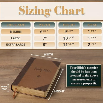 Christian Art Gifts Classic Vegan Leather Premium Inspirational Bible Cover for Men & Women: Know the Plans Encouraging Scripture Verse, Pen Loops, Ribbon Bookmark, Pockets, Charcoal/Black/Gold, Large - size: Large