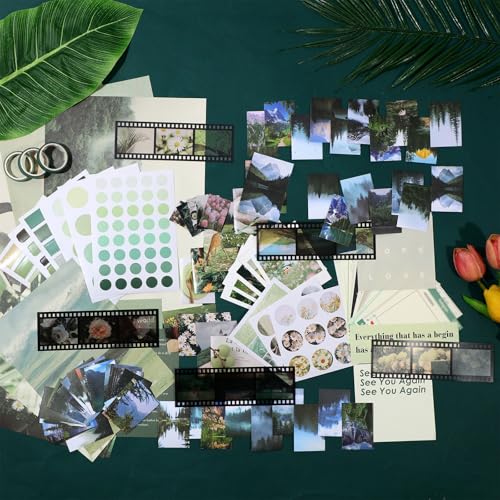 114 Pcs Aesthetic Scrapbook Kit DIY Junk Journaling Supplies, Nice Style | Scrapbooking Materials for Bullet Junk Journal, Art Journaling, Vintage Collage Album Gift for Adults Women Beginner - style: Nice Style