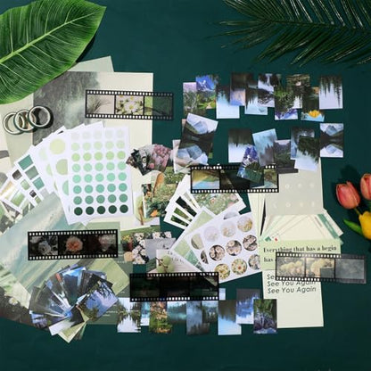 114 Pcs Aesthetic Scrapbook Kit DIY Junk Journaling Supplies, Nice Style | Scrapbooking Materials for Bullet Junk Journal, Art Journaling, Vintage Collage Album Gift for Adults Women Beginner - style: Nice Style