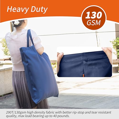Polecasa Extra Heavy-Duty Laundry Bag with Handles, Navy, 21x24” - color: Navy, size: 21" x 24" | 1 Pack