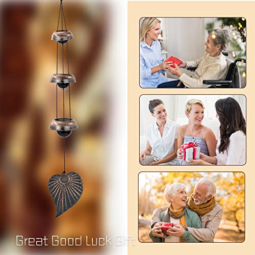 Three Cooper Leaf Temple Wind Chime,Wind Chimes with 3 Bells - size: Three-Bodhi