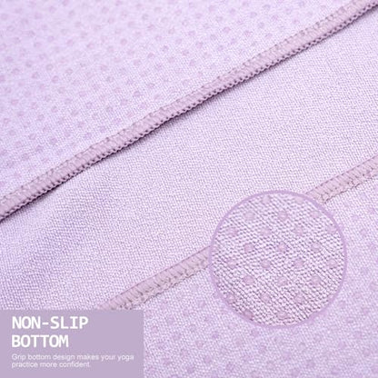 Eunzel 2 Pack Hot Yoga Towel with Grip Dot, Non Slip Yoga Mat Towe Sweat Absorbent Towel for Hot Yoga,Bikram, Pilates and Fitness 72" x 24", Taro Purple - color: Taro Purple