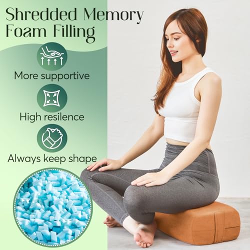 Crushed Sponge Yoga Bolster Pillow for Yin Yoga & Meditation | Crushed sponge filling, supportive & comfortable, ideal for Yin Yoga, restorative & meditation
