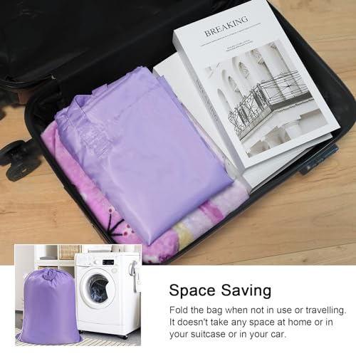 Polecasa Extra Heavy Duty Laundry Bag with Handles, Purple, 28x36" - color: Purple, size: 28" x 36" | 1 Pack