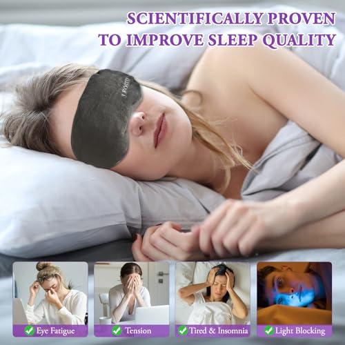 Weighted Eye Mask for Sleeping, Heated & Cold Sleep Masks for Women Men Dry Eyes, Eye Pillow for Dark Circles, Puffiness, Migraine