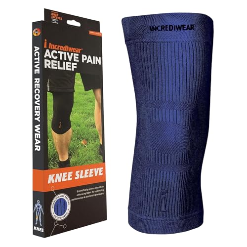 Incrediwear Knee Sleeve – Knee Braces for Knee Pain, Joint Pain Relief, Swelling, Inflammation Relief, and Circulation, Knee Support for Women and Men - color: Navy, size: X-Large
