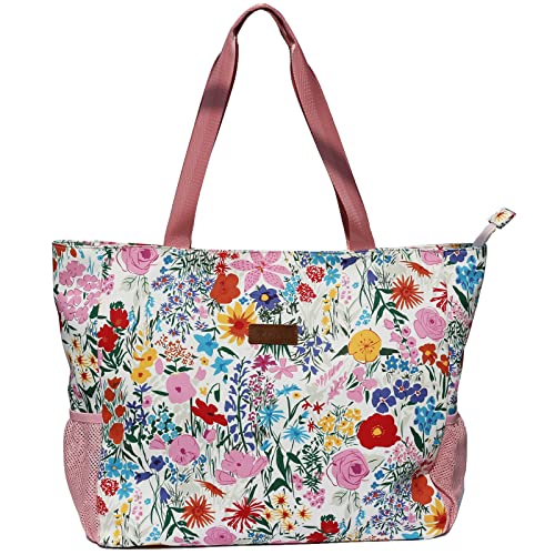ESVAN LARGE BEACH BAG Water Resistant Lightweight 20 inch Women Oversize Tote Bag for Gym Beach Travel Pool Yoga Nurse - color: A6