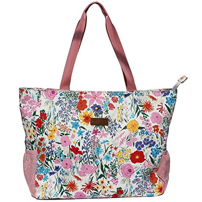 ESVAN LARGE BEACH BAG Water Resistant Lightweight 20 inch Women Oversize Tote Bag for Gym Beach Travel Pool Yoga Nurse - color: A6