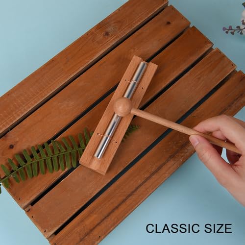 HILAZA 2 Pack Chime for Teacher Classroom Management, Solo Responsive Hand Held Zen Chime Bell Musical Instrument with Mallet for Meditation, Mindfulness - color: SOLO CHIME