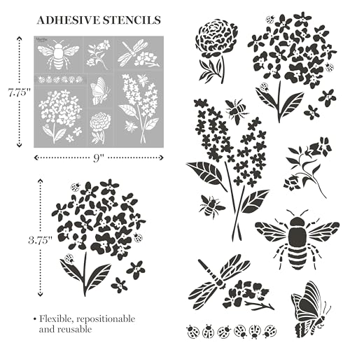 Martha Stewart, Flora and Fauna Stencils, Stamps, and Tools Kit, 13 pc - style: Flora & Fauna