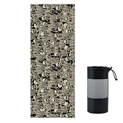 Yoga Mat Towel Fun Skull, 73" x 27" - color: Fun Skull