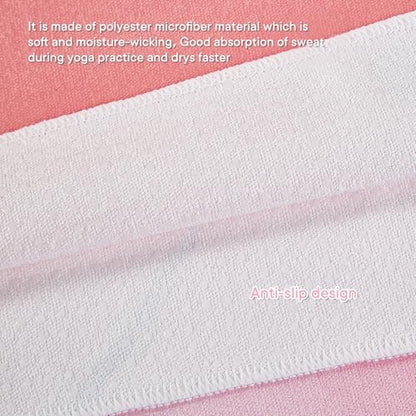 Yoga Towels, Non Slip Hot Yoga Mat Towel with Grip Dots,Super-Absorbent Soft Microfiber Yoga Blanket for Pilates, Fitness and Workout 72inch x 24inch - color: Pink Line