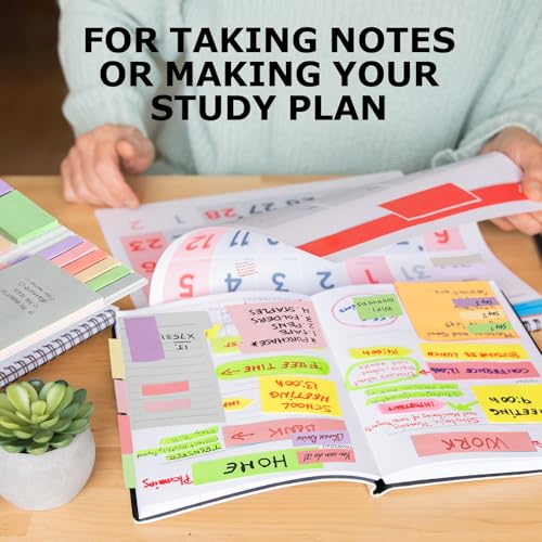 Hommie Sticky Notes Set, Divider Sticky Notes 410 Packs Planner Sticky Note Dividers Tabs for School Office Supplies, Book Notes,Bible Sticky Notes,Back to School Supplies - color: Colorful-morandi