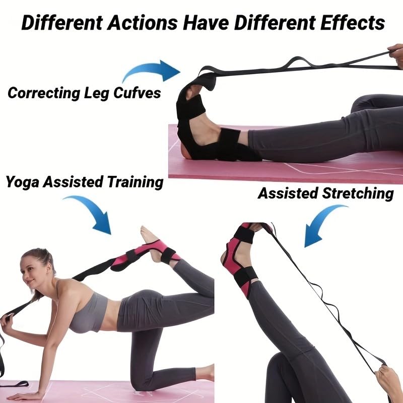 Leg Stretching Strap with Loops, Yoga Strap Foot and Calf Stretcher Band Stretch Bands Leg Stretcher Belt for Stretching Equipment Exercise Flexibility