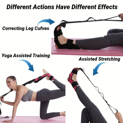 Leg Stretching Strap with Loops, Yoga Strap Foot and Calf Stretcher Band Stretch Bands Leg Stretcher Belt for Stretching Equipment Exercise Flexibility