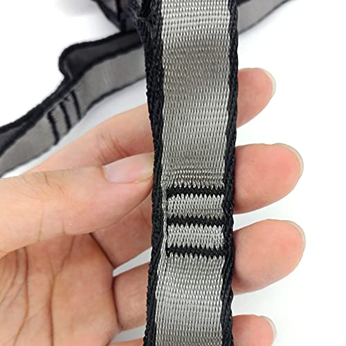 PRIOR FITNESS 2pcs Nylon Daisy Chain Straps, Grey, 2PCS