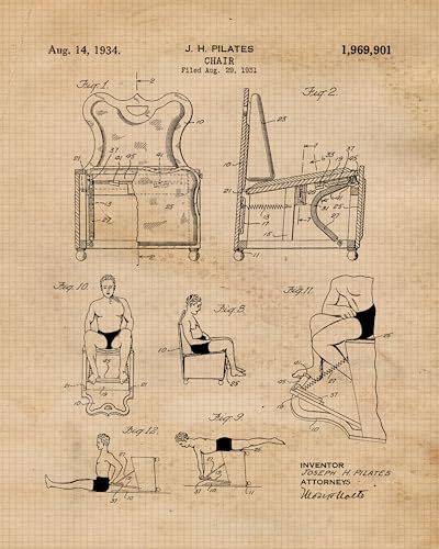 STARS BY NATURE Classic Pilates Machines Patent Prints - color: Beige