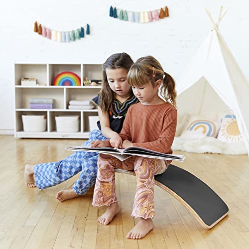 ECR4Kids Balance Board, Montessori Toy, Black - color: Black