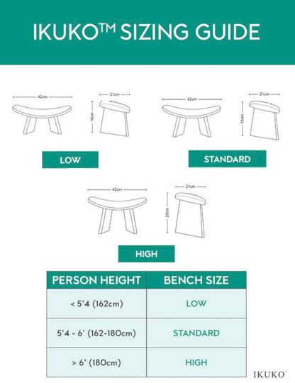 Meditation Bench IKUKO, Travel Yoga Stool, Natural, High Height | BLUECONY Original Travel Version With Bag, Seiza Stool Locally Handmade, Wooden Kneeling Yoga Bench, High 8" (20cm) - color: Natural, size: High Height (8 inches)