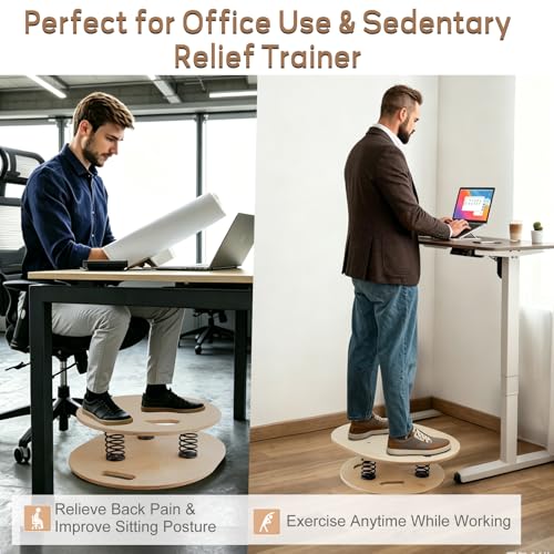 Balance Board & Wobble Board with Spring System,Proprioception Trainer for Physical Therapy,Rehabilitation, Posture & Coordination,Balance Board for Adults,Seniors & Kids