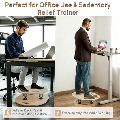 Balance Board & Wobble Board with Spring System,Proprioception Trainer for Physical Therapy,Rehabilitation, Posture & Coordination,Balance Board for Adults,Seniors & Kids