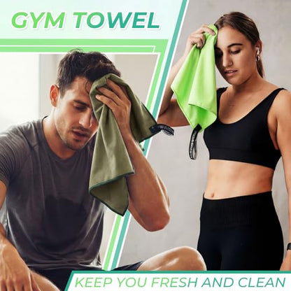 20 Pcs Workout Towels - Gym Sweat Handkerchiefs, Green Gradient - color: Green Gradient