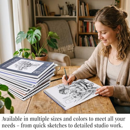 18 Pack Sketch Books Bulk 9x12 Inch Large Top Spiral Bound Sketch Pads 720 Total Sheets 6-Color Sketchbook 68lb/100gsm Acid-Free Drawing Paper for Students Beginners Artists Classroom Art Supplies - size: 9 x 12 in
