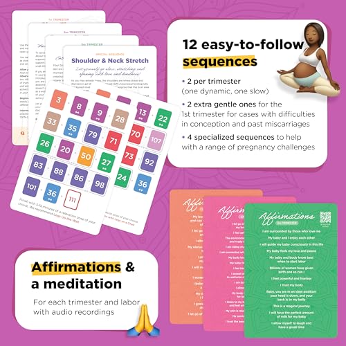 WorkoutLabs Prenatal Yoga & Ayurveda Cards – Healthy and Conscious Pregnancy Guide with Ancient Wisdom in a Modern Way · Premium Cards and Book Set for Pregnant Women and Prenatal Yoga Teachers